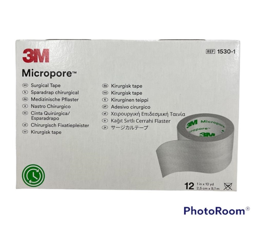 פלסטר נייר 1530-1 מיקרופור 2.5 ס"מ 3M אורך 9.1 מטר מיקרופור