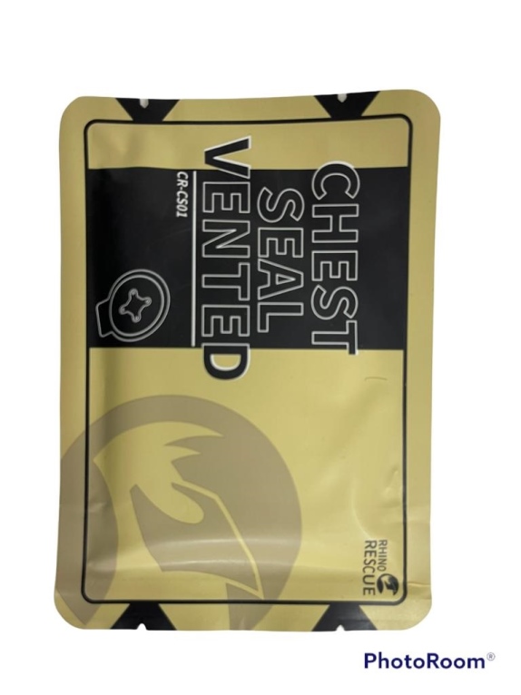 תחבושת אוטמת לפצע חודר בבית החזה rhino chest seal CR-CS01(מקביל אשרמן)