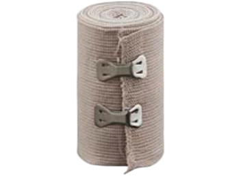 תחבושת אלסטית 8 ס"מ רב פעמית חומה איכותית תקנית סוג א' 4.5 מטר