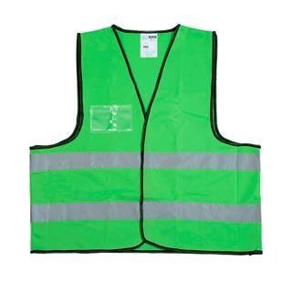 אפוד זוהר *ירוק* פשוט ONE SIZE /אפוד רכב ללא הדפסה