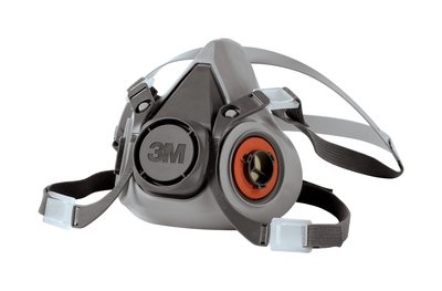 מסיכת חצי פנים מא גומי טבעי 3M6200 לשימוש עם 2 מסננים