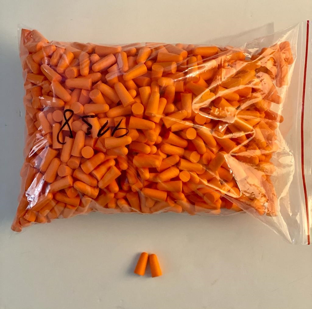 אטמי אוזניים ספוג בשקית (500 זוגות בשקית) DKREP300BULK SNR 33dB