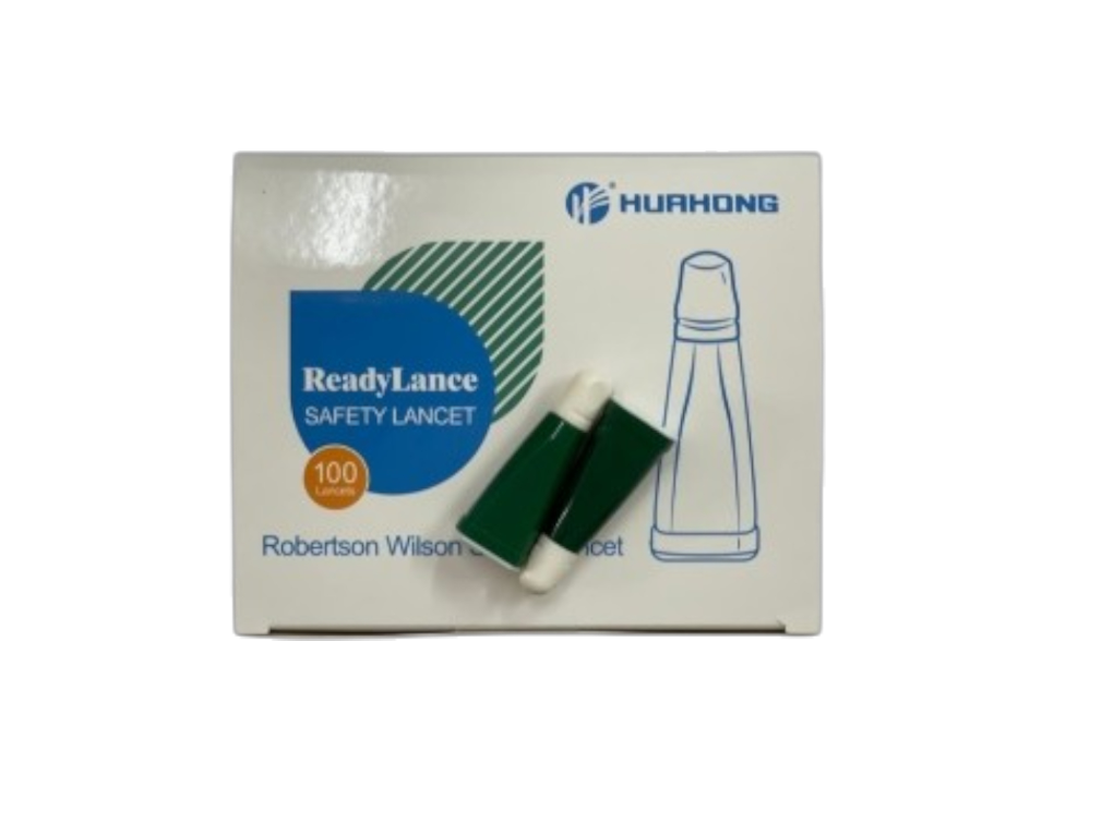 דוקרנים למד סוכר 100 יח'/ sterilance press 21g 1.8mm צבע ירוק