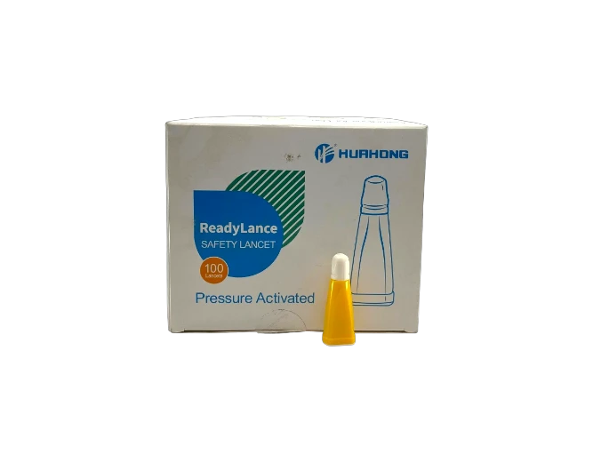 דוקרן בטיחותי למד סוכר STERILANCE 26G *1.8MM צבע צהוב -מחט דקה (100 יח')