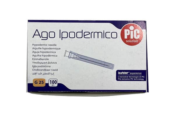 מחט סטרילית ( 25G*5/8 (0.5*16mm באריזה 100 יח' כתום PIC china