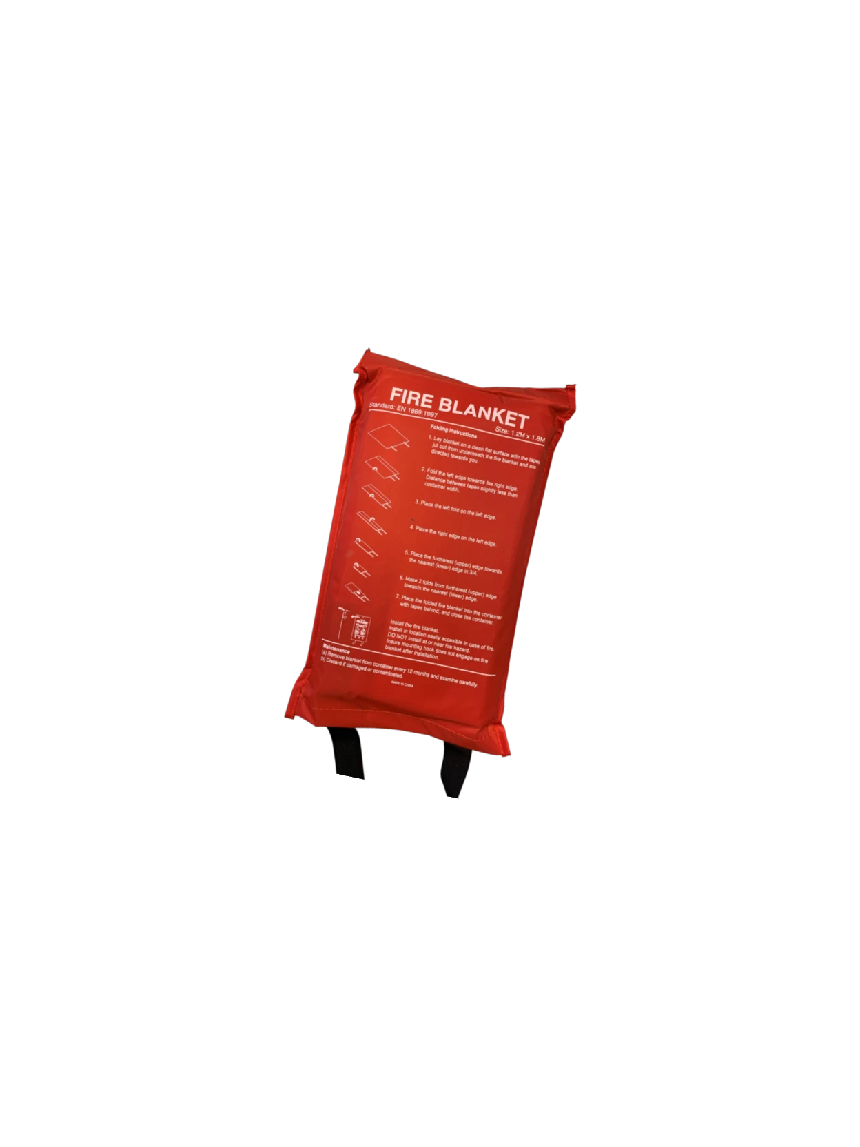 שמיכת כיבוי FIRE BLANKET EU STANDARD PACKED IN RED POUCH 1.2x1.8m EN1869