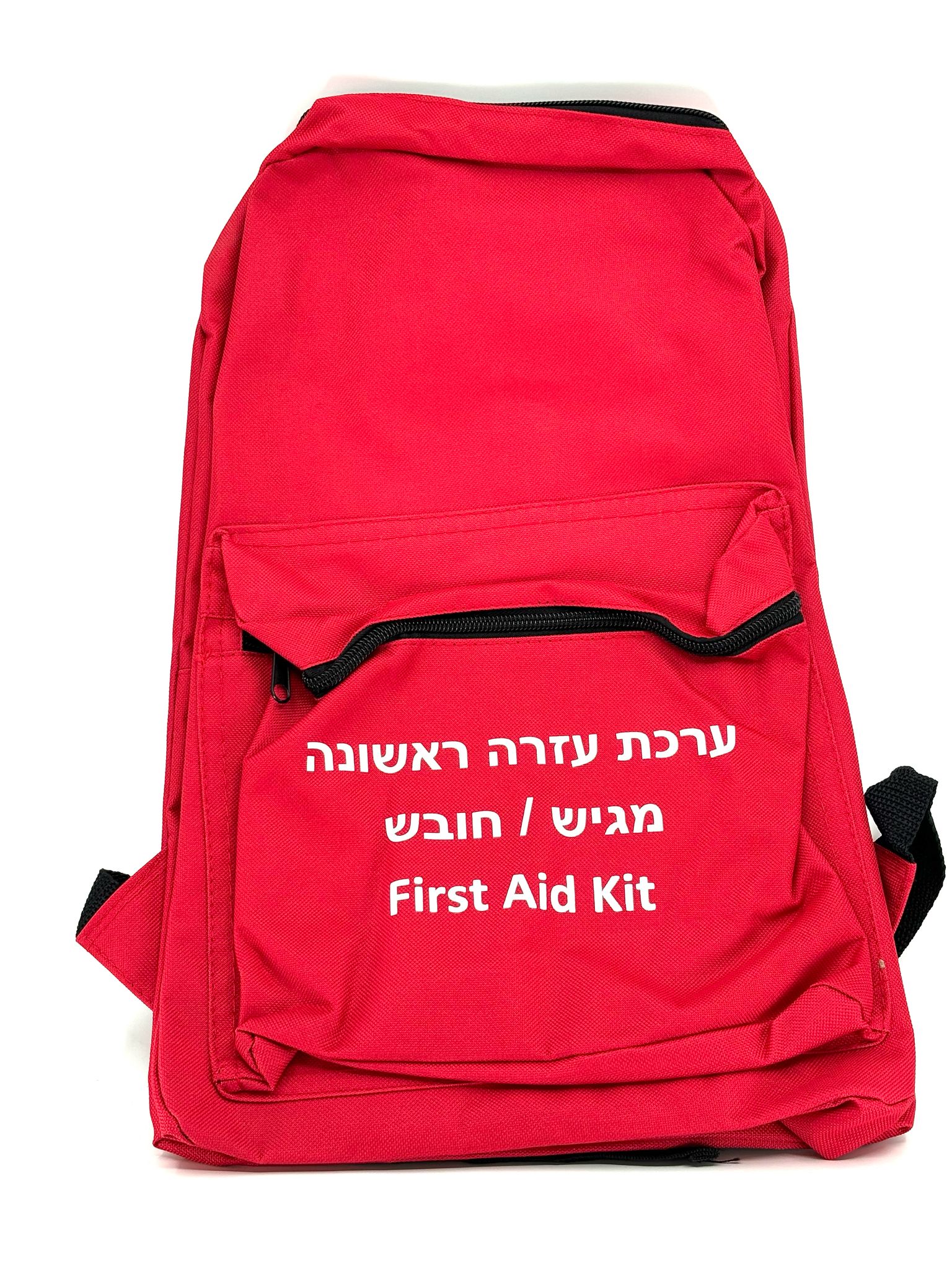 תרמיל גב אדום GG "ערכת עזרה ראשונה מגיש/חובש first aid kit"-ריק