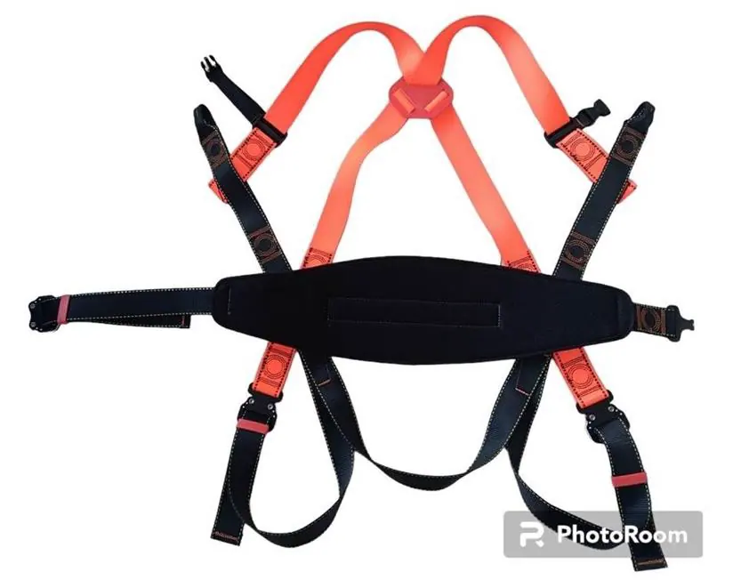 רתמה 4 נקודות עיגון XXXL עם חגורת גב עם תיק GRIZZLY EN361EN358