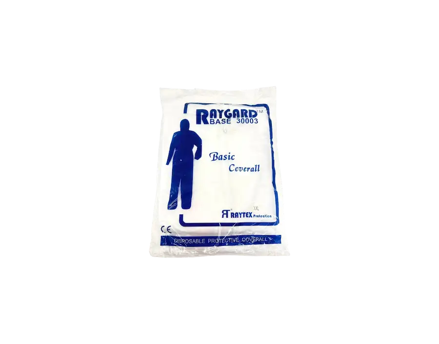 סרבל לבן אל בד ח"פ 45 גר' + כובע מצופה DKRXXL30003 PP COVERALL